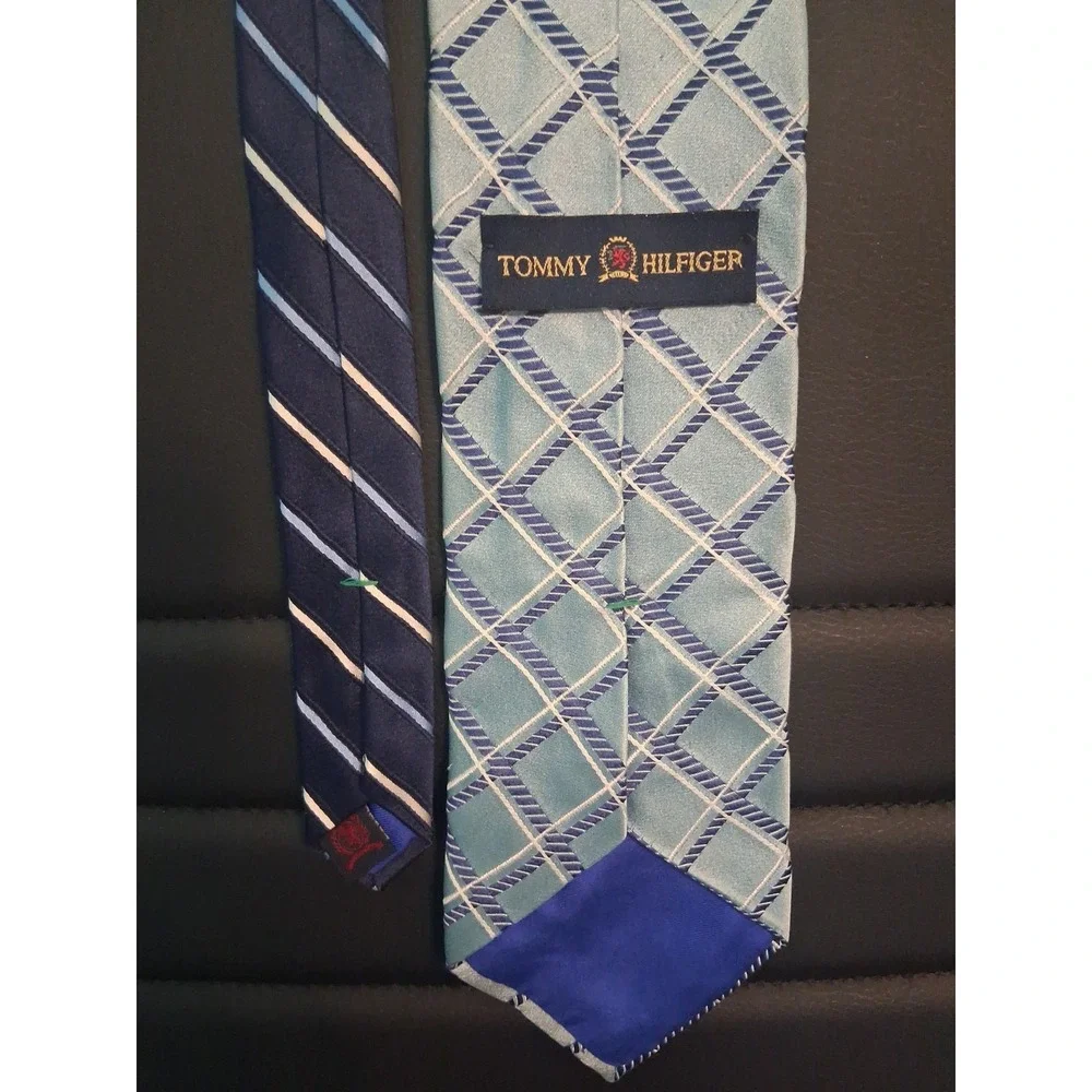 Lot of 3 Tommy Hilfiger Neckties 2 are Silk Nice Assortment